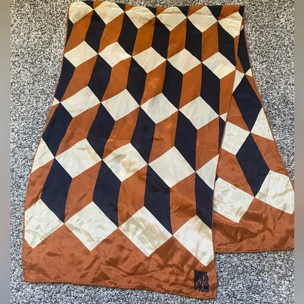 Miss Dior Vintage Patterned Silk Scarf
